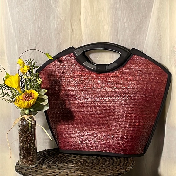 Handbags - Natural Fiber Woven Handbag